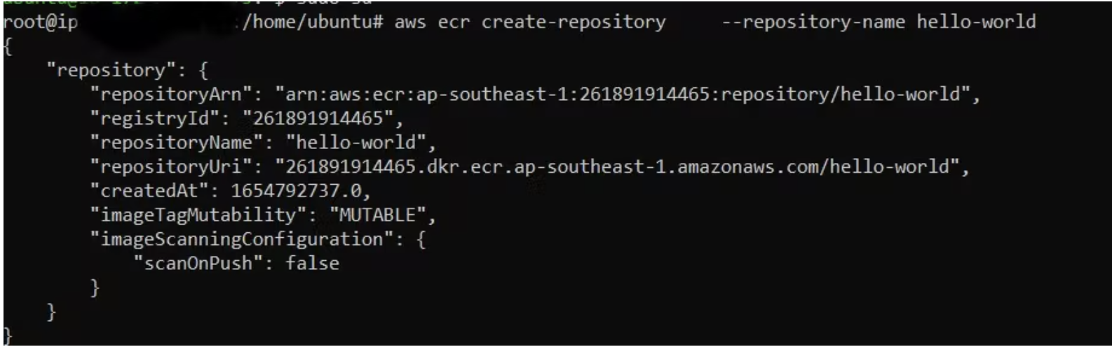 Step 16: Create a Container Repository.