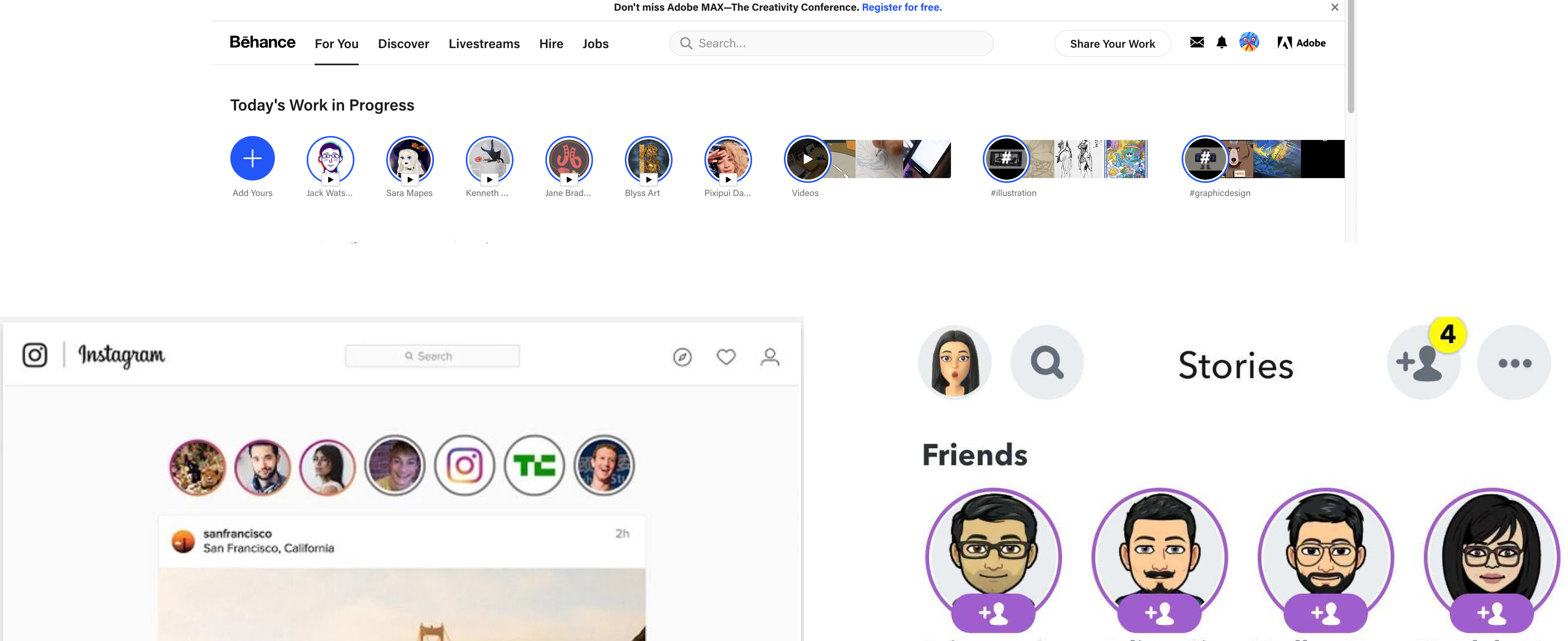 Instagram UI design