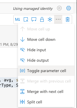 Create parameters Cell