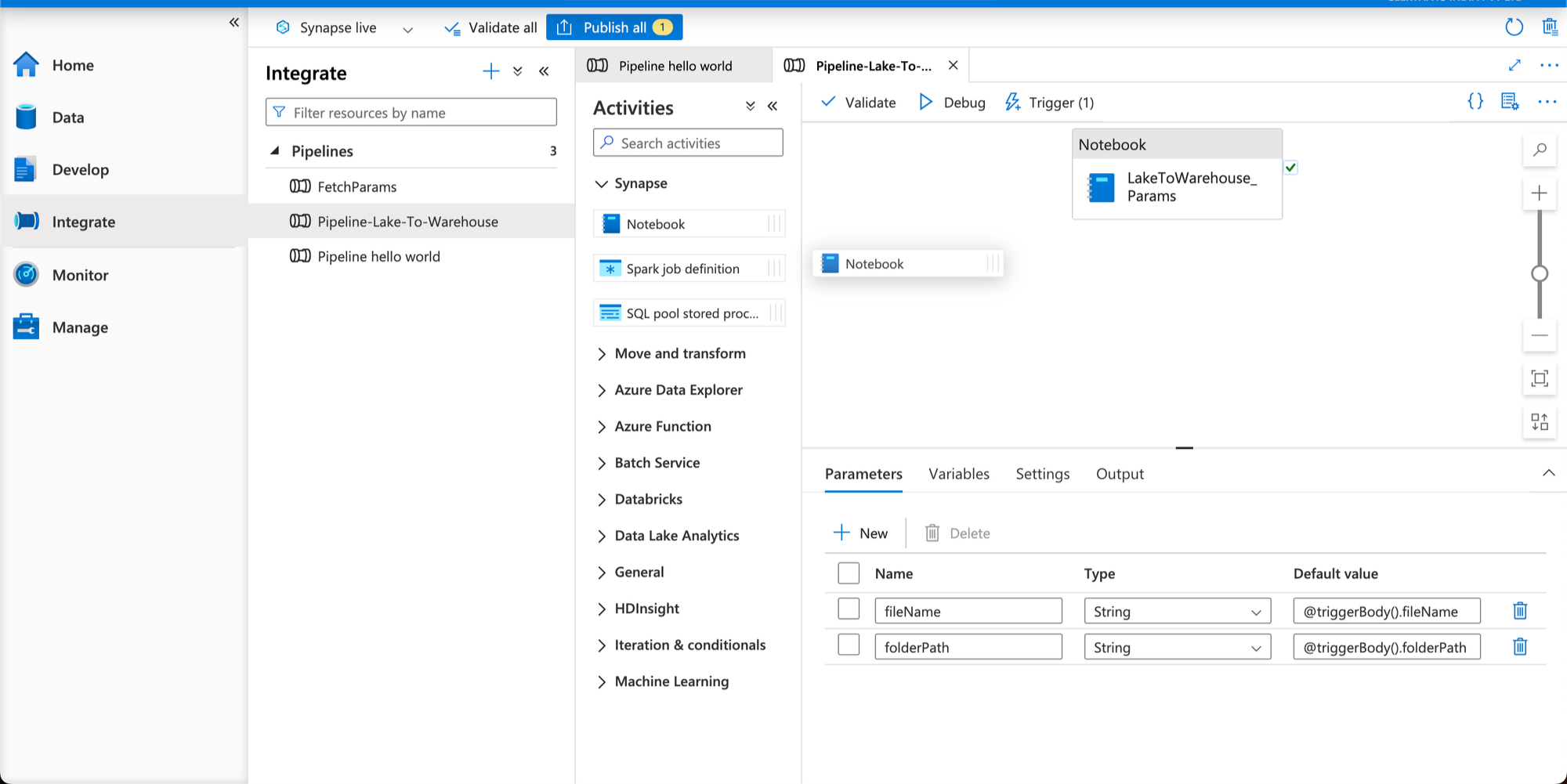 Step-2.1 to Automating Data Processing in Synapse with Event Triggers and Pipelines