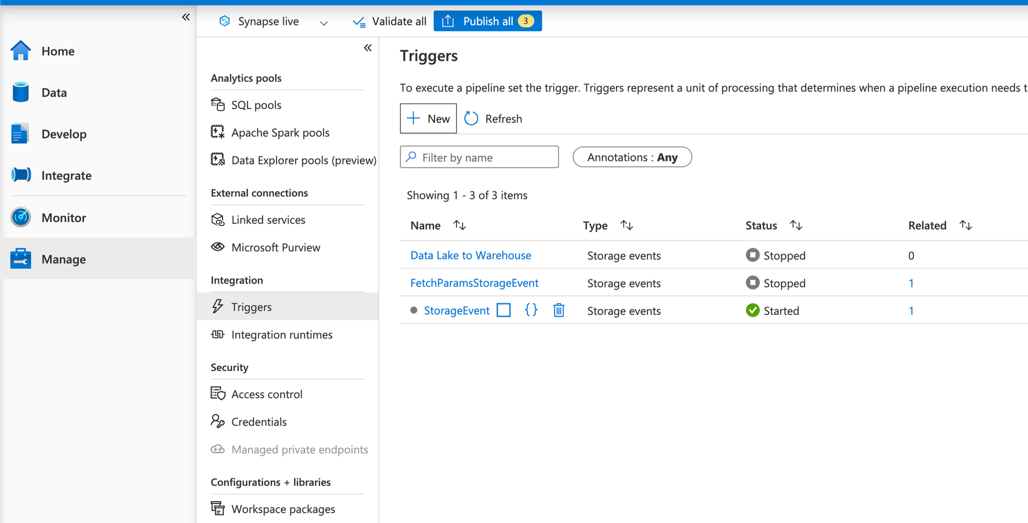 Step-3 to Automating Data Processing in Synapse with Event Triggers and Pipelines