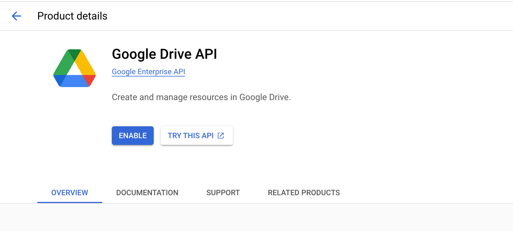 Google drive API