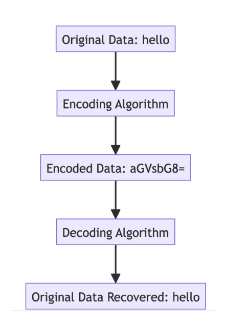 Flowchart of the Data encoding and decoding process