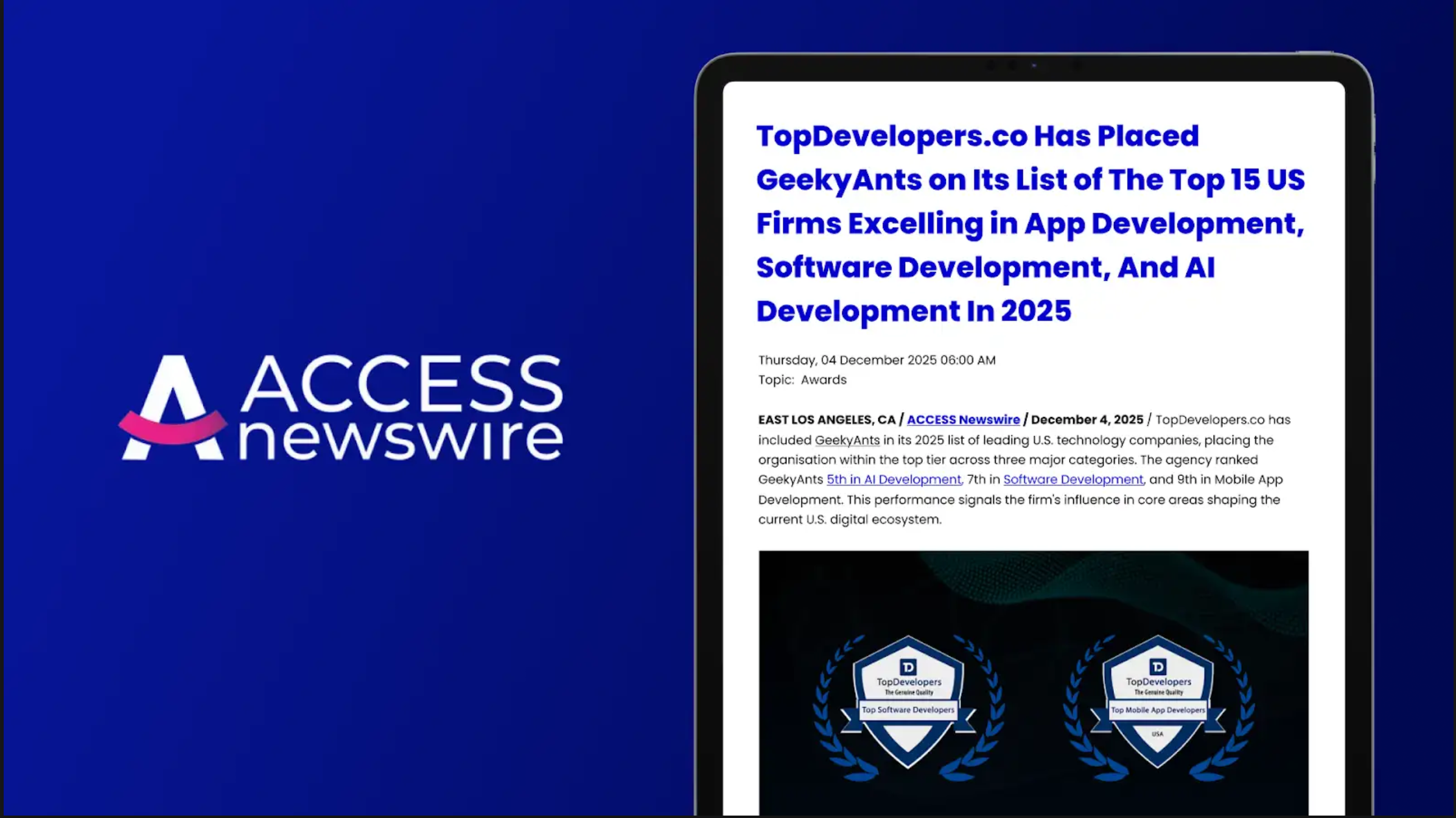 We Break Into the Top 10 for AI and Software Development in the US