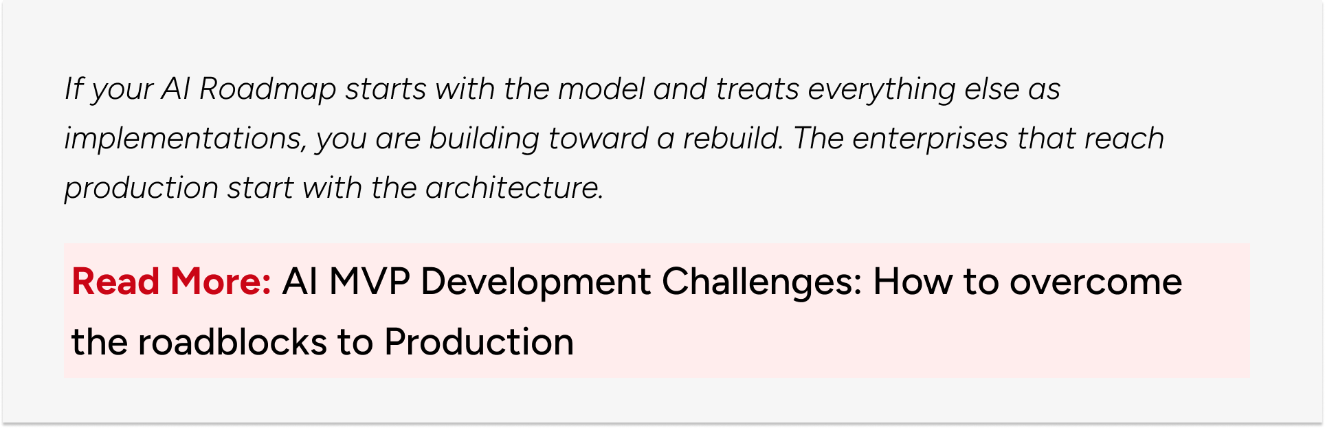 AI MVP development challenges and solutions to overcome roadblocks and scale to production