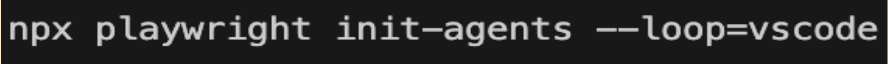 Terminal command to initialize Playwright
agents