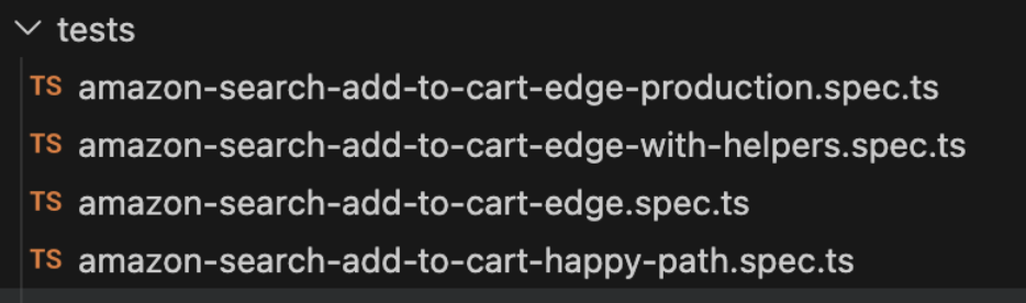 Generated Playwright TypeScript test
files