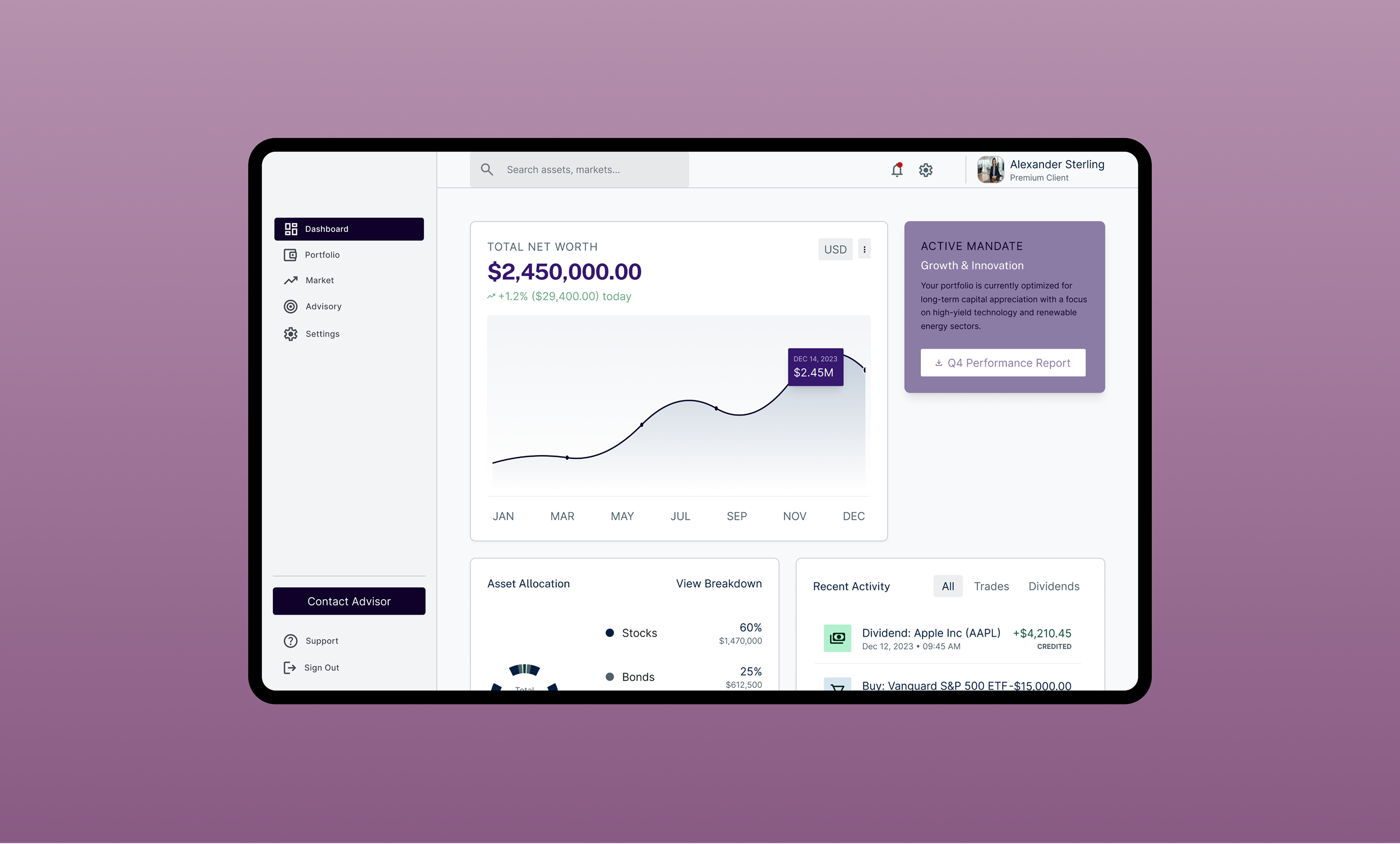 Digital Wealth Management Platform For Bambu