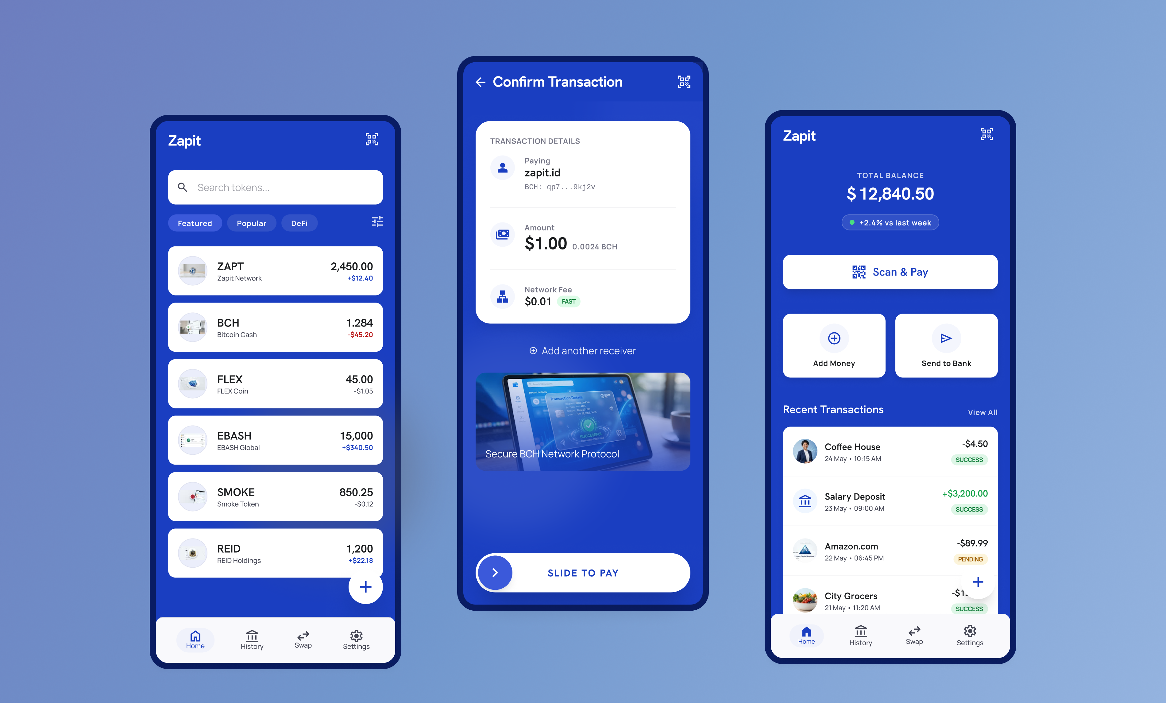 Crypto Payments Wallet App For Zapit