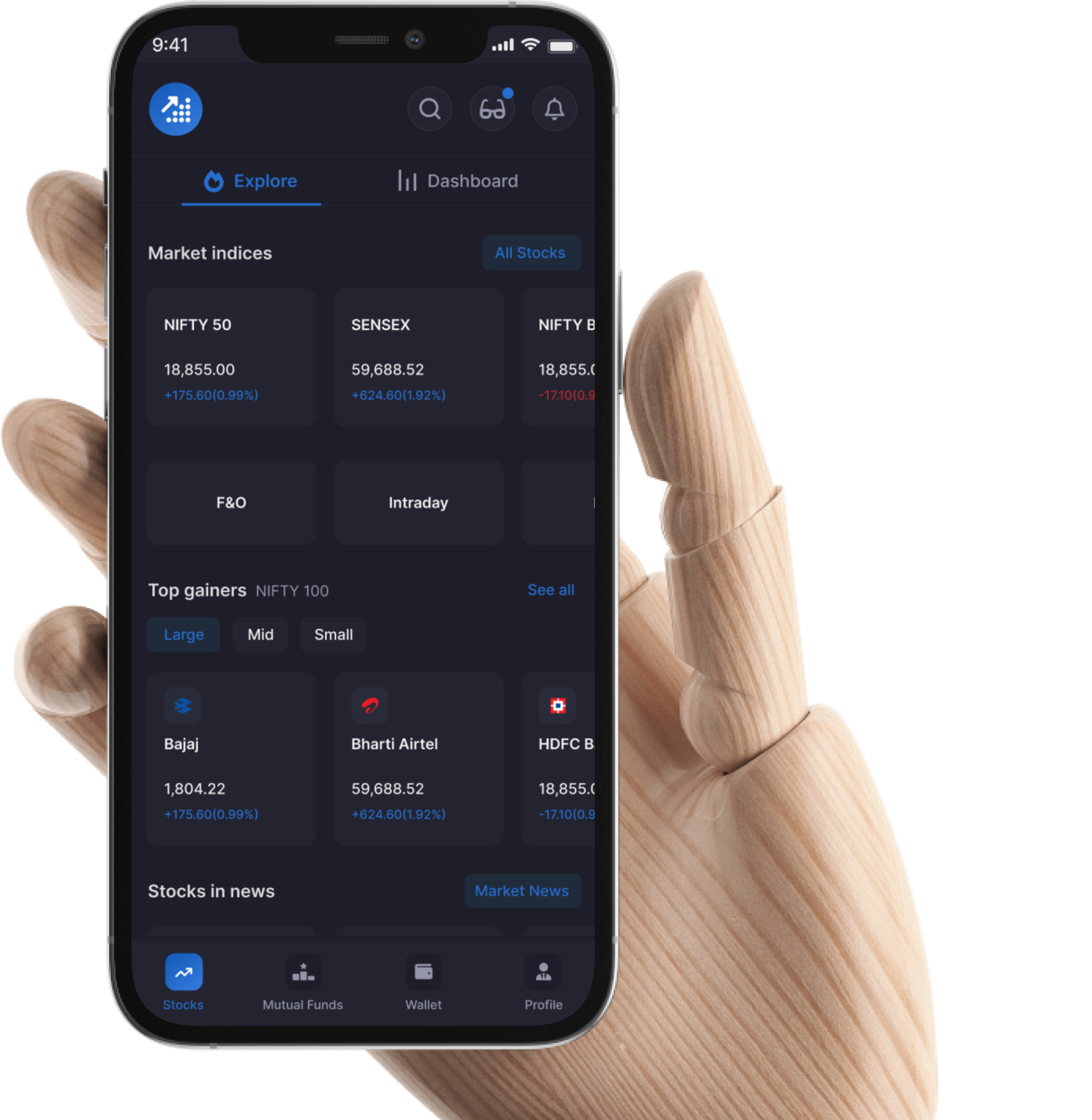 Customizable Stock Market Trading App