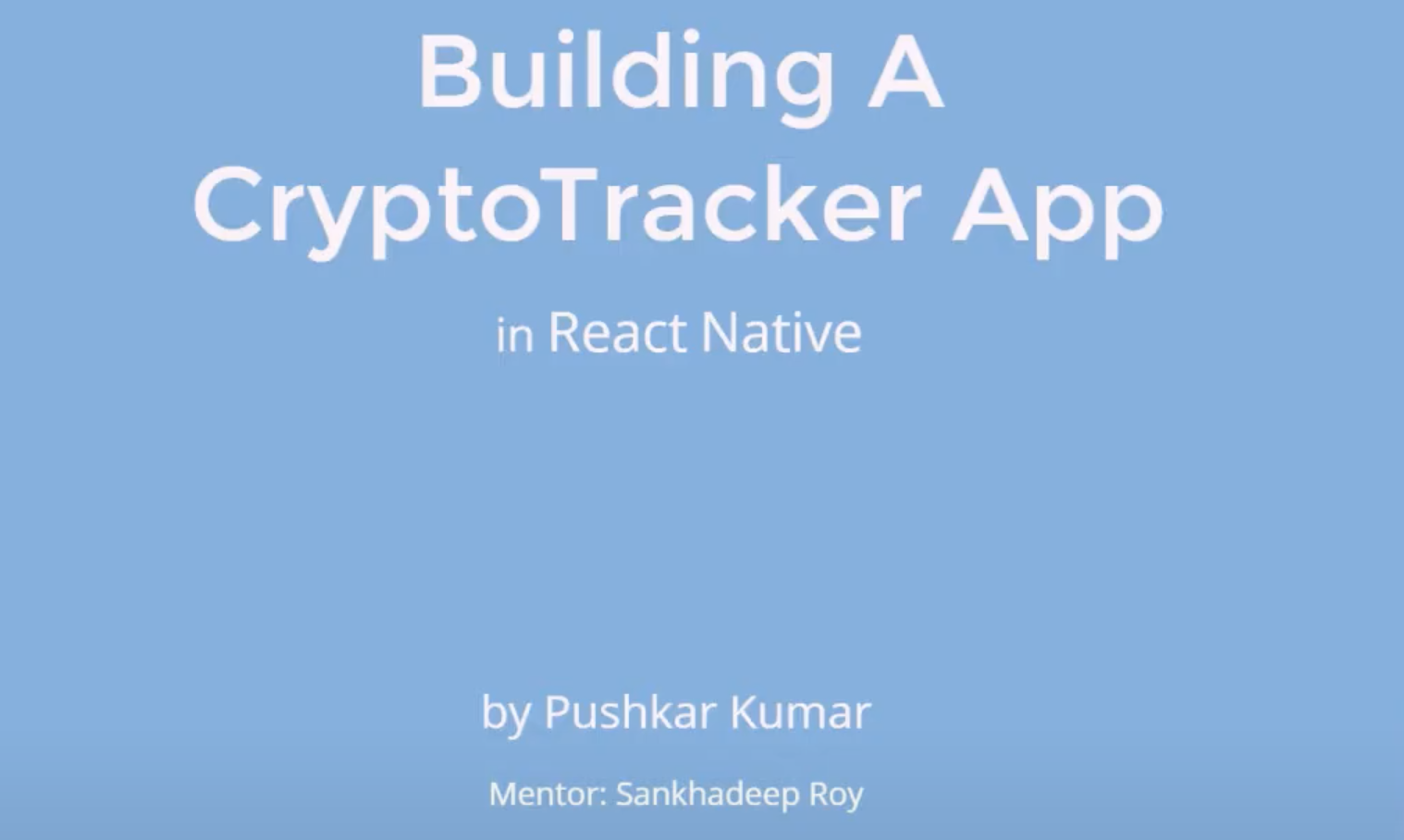 Building a Crypto Tracker App
