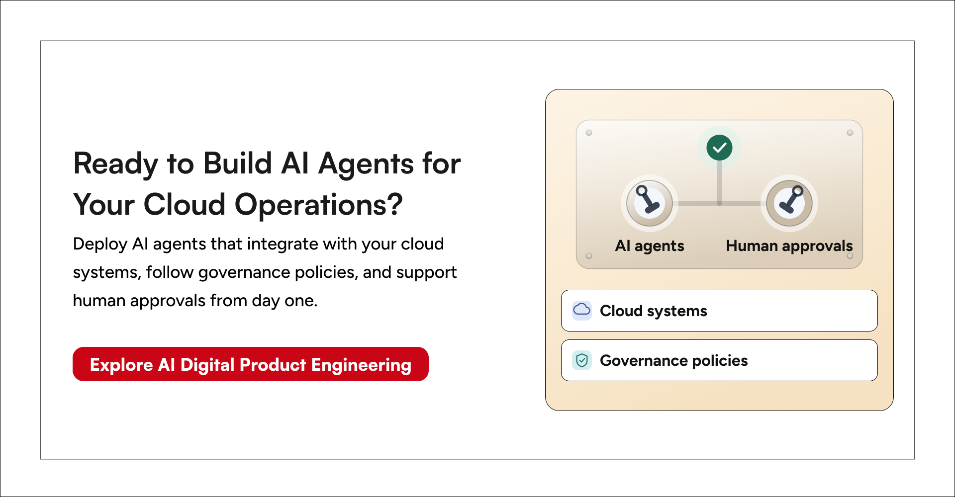AI Agent Development Services banner for enterprise cloud automation, operational workflows, and governed autonomous systems