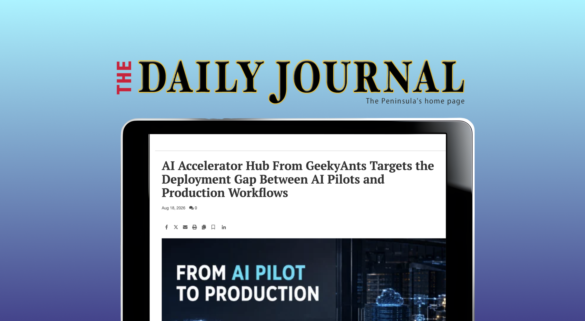 GeekyAnts AI Accelerator Hub Targets the Gap Between AI Pilots and Production Workflows